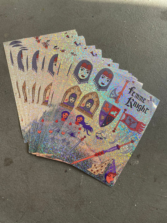 Femme Knight Sticker Sheet