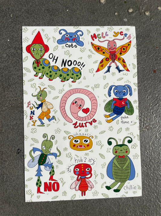 Bug Feelings Sticker Sheet